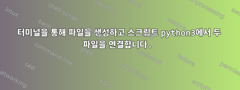 터미널을 통해 파일을 생성하고 스크립트 python3에서 두 파일을 연결합니다.