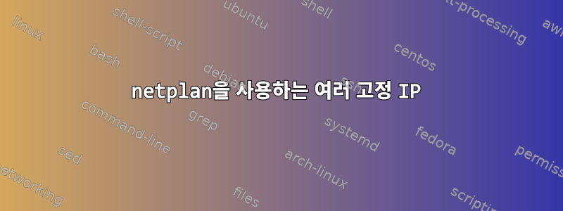 netplan을 사용하는 여러 고정 IP