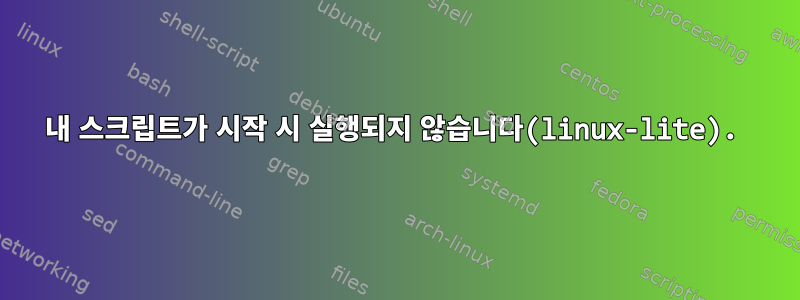 내 스크립트가 시작 시 실행되지 않습니다(linux-lite).