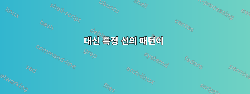 대신 특정 선의 패턴이