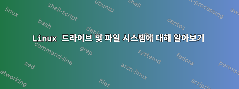 Linux 드라이브 및 파일 시스템에 대해 알아보기