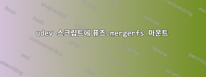 udev 스크립트에 퓨즈.mergerfs 마운트