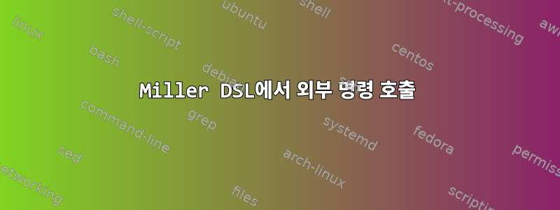 Miller DSL에서 외부 명령 호출