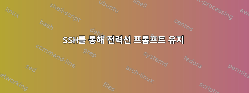 SSH를 통해 전력선 프롬프트 유지