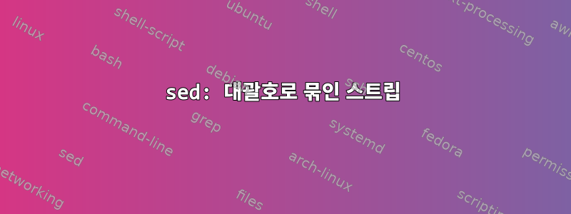 sed: 대괄호로 묶인 스트립