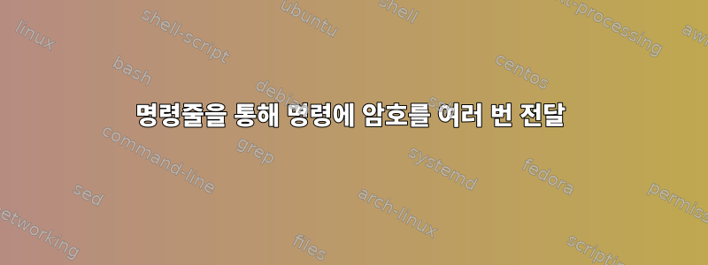 명령줄을 통해 명령에 암호를 여러 번 전달