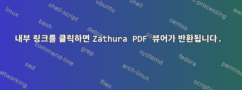 내부 링크를 클릭하면 Zathura PDF 뷰어가 반환됩니다.