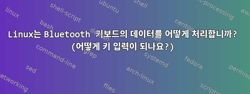 Linux는 Bluetooth 키보드의 데이터를 어떻게 처리합니까? (어떻게 키 입력이 되나요?)