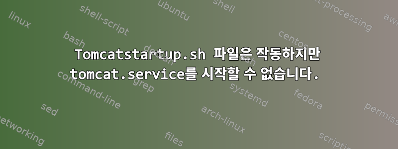 Tomcatstartup.sh 파일은 작동하지만 tomcat.service를 시작할 수 없습니다.