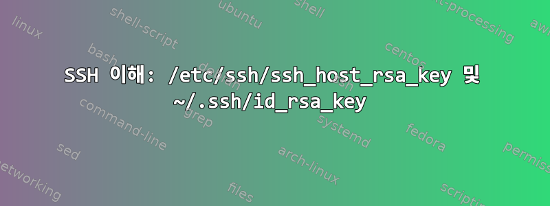 SSH 이해: /etc/ssh/ssh_host_rsa_key 및 ~/.ssh/id_rsa_key