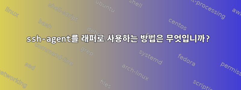 ssh-agent를 래퍼로 사용하는 방법은 무엇입니까?