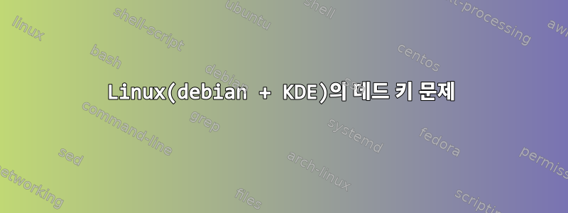 Linux(debian + KDE)의 데드 키 문제