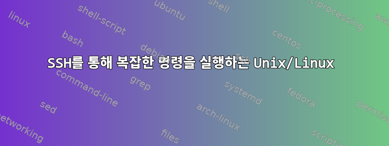 SSH를 통해 복잡한 명령을 실행하는 Unix/Linux