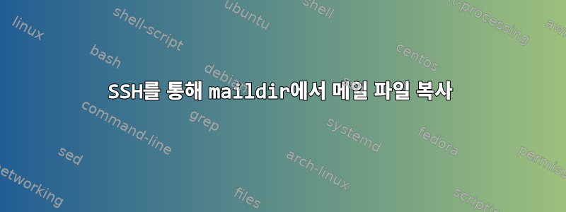 SSH를 통해 maildir에서 메일 파일 복사