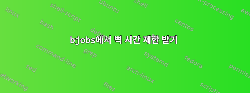 bjobs에서 벽 시간 제한 받기