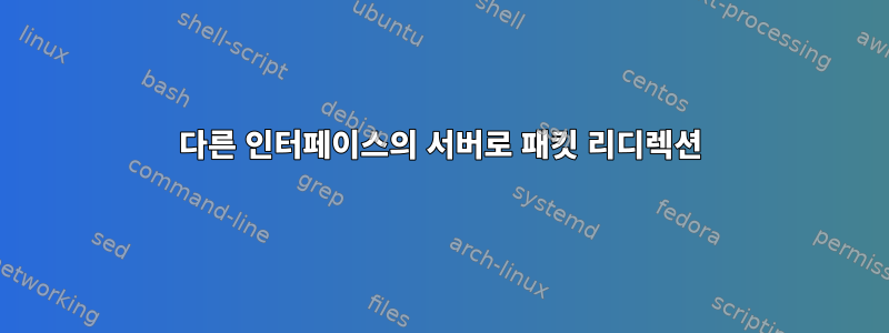 다른 인터페이스의 서버로 패킷 리디렉션