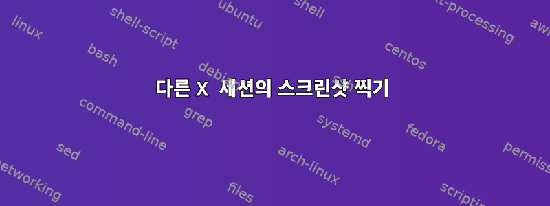 다른 X 세션의 스크린샷 찍기