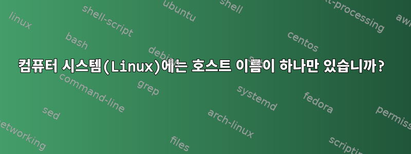 컴퓨터 시스템(Linux)에는 호스트 이름이 하나만 있습니까?