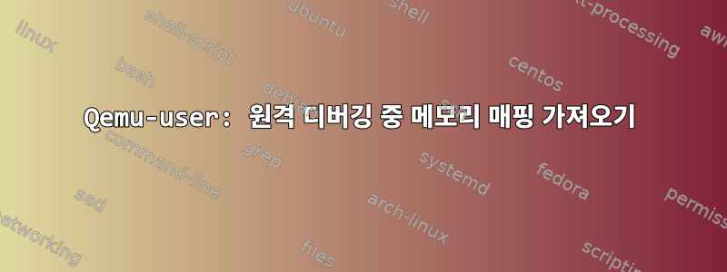 Qemu-user: 원격 디버깅 중 메모리 매핑 가져오기