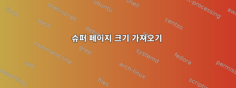 슈퍼 페이지 크기 가져오기