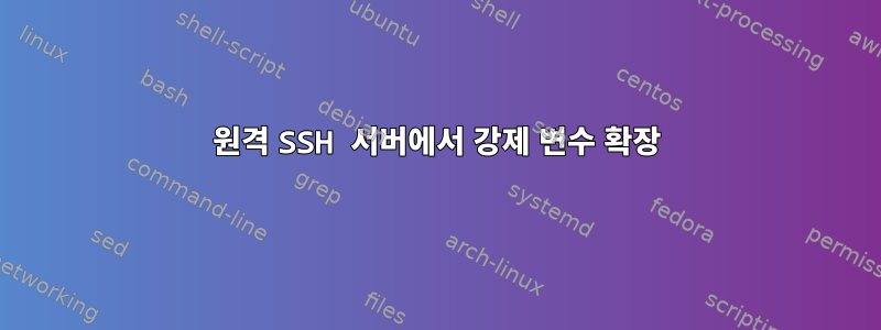 원격 SSH 서버에서 강제 변수 확장