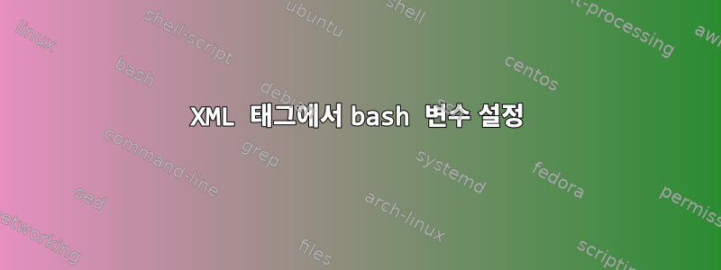 XML 태그에서 bash 변수 설정