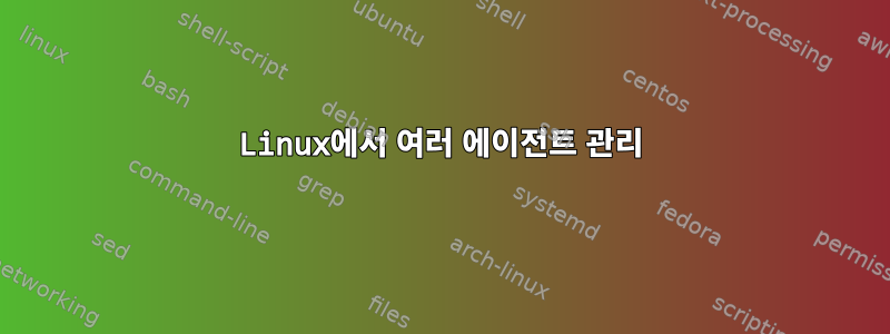 Linux에서 여러 에이전트 관리