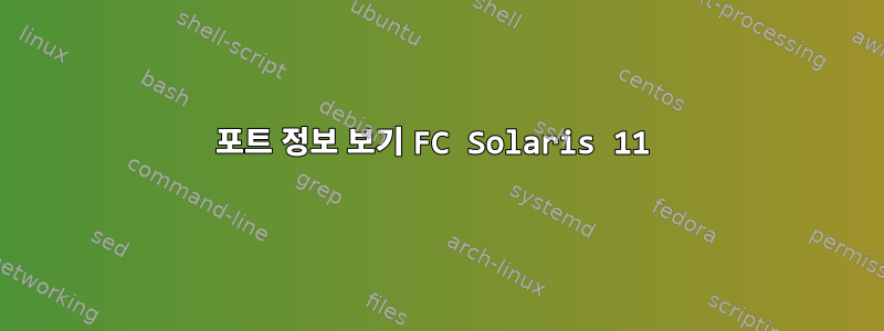 포트 정보 보기 FC Solaris 11