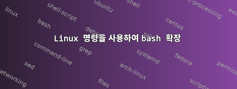 Linux 명령을 사용하여 bash 확장