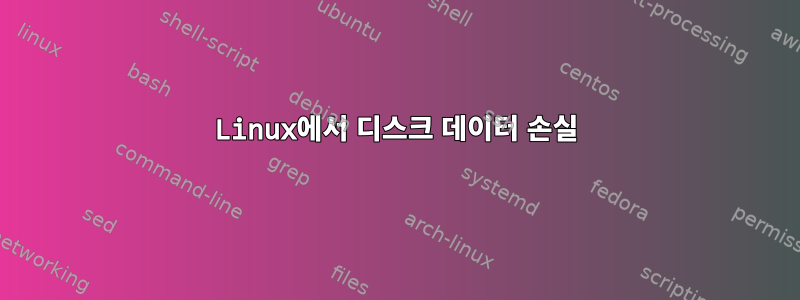 Linux에서 디스크 데이터 손실