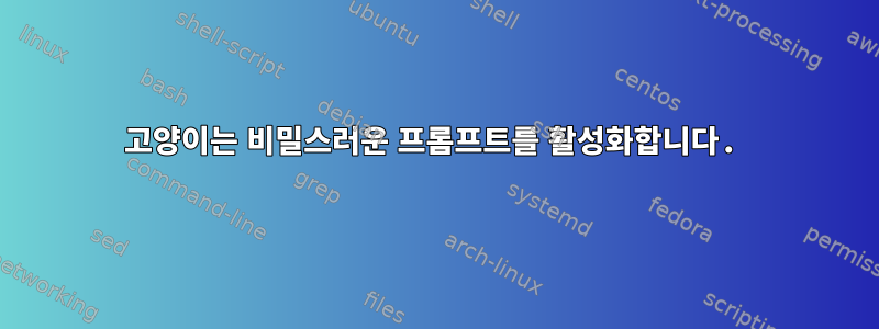 고양이는 비밀스러운 프롬프트를 활성화합니다.