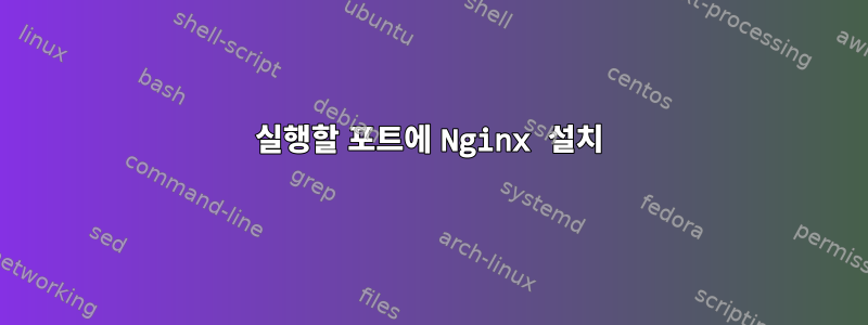 실행할 포트에 Nginx 설치