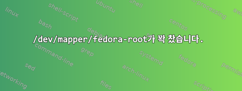 /dev/mapper/fedora-root가 꽉 찼습니다.