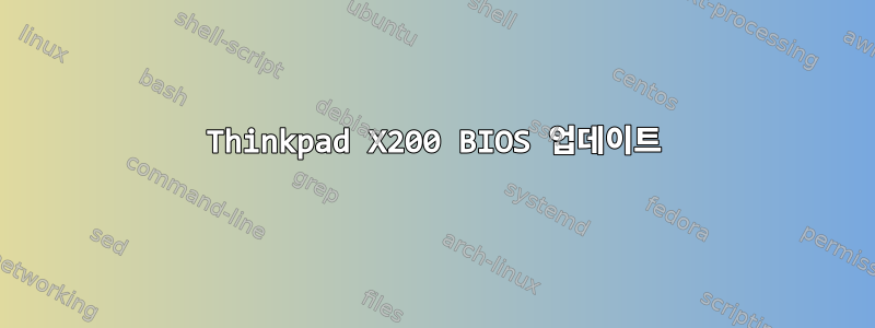 Thinkpad X200 BIOS 업데이트