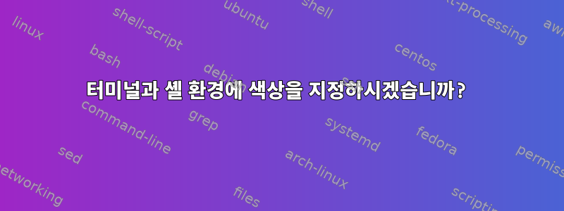 터미널과 셸 환경에 색상을 지정하시겠습니까?