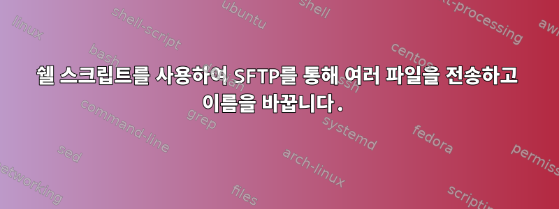 쉘 스크립트를 사용하여 SFTP를 통해 여러 파일을 전송하고 이름을 바꿉니다.