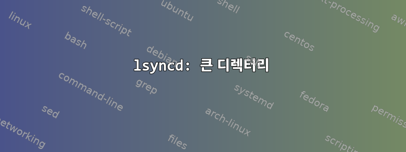 lsyncd: 큰 디렉터리