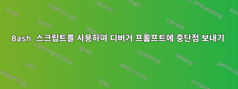 Bash 스크립트를 사용하여 디버거 프롬프트에 중단점 보내기