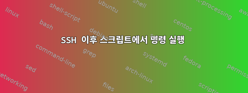 SSH 이후 스크립트에서 명령 실행