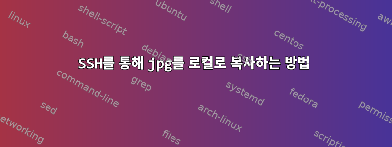 SSH를 통해 jpg를 로컬로 복사하는 방법