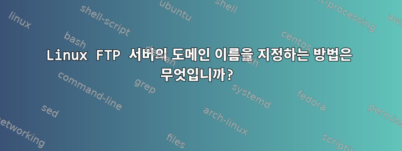 Linux FTP 서버의 도메인 이름을 지정하는 방법은 무엇입니까?