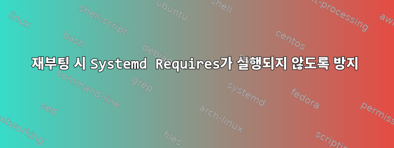 재부팅 시 Systemd Requires가 실행되지 않도록 방지