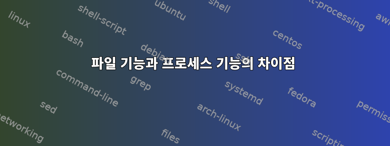 파일 기능과 프로세스 기능의 차이점