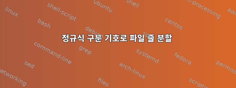 정규식 구분 기호로 파일 줄 분할