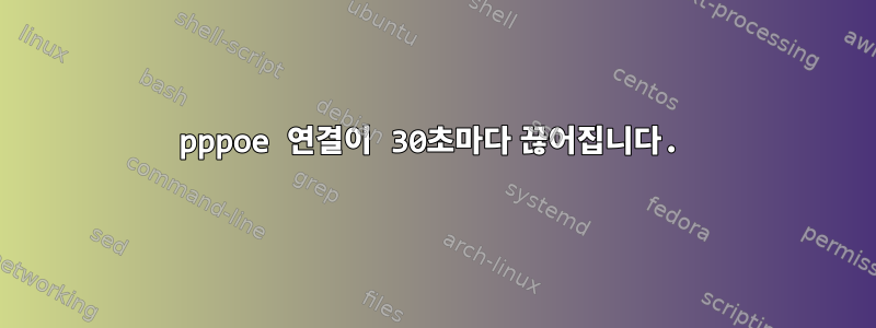 pppoe 연결이 30초마다 끊어집니다.