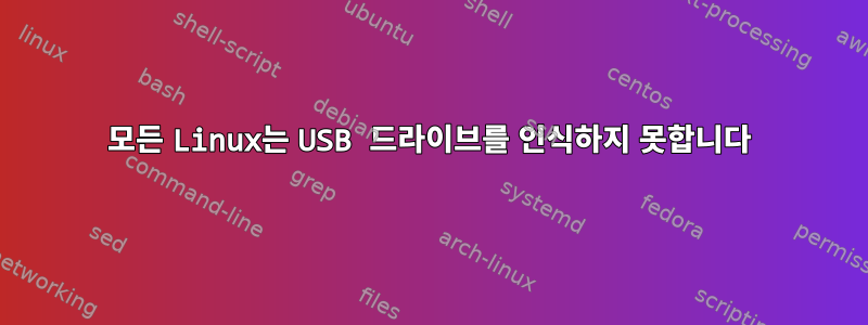 모든 Linux는 USB 드라이브를 인식하지 못합니다