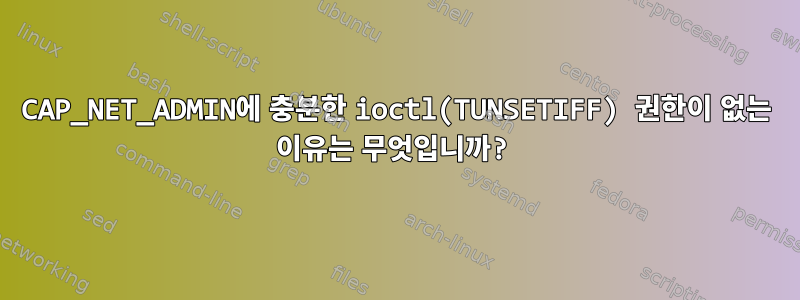 CAP_NET_ADMIN에 충분한 ioctl(TUNSETIFF) 권한이 없는 이유는 무엇입니까?