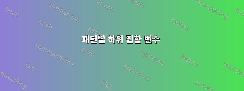 패턴별 하위 집합 변수