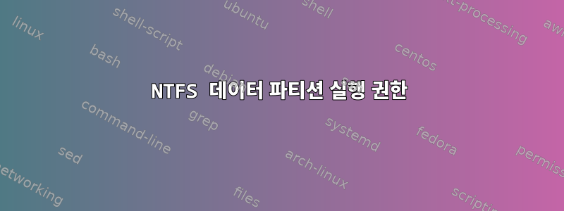 NTFS 데이터 파티션 실행 권한