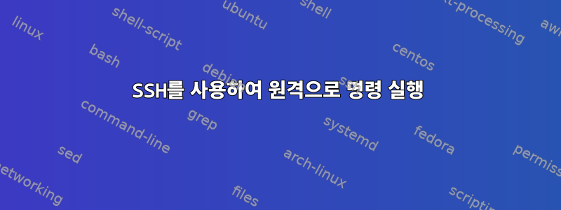 SSH를 사용하여 원격으로 명령 실행